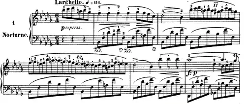 Premières mesures du Nocturne op.&nbsp;9 no&nbsp;1.