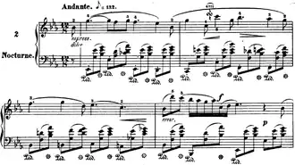 Premières mesures du Nocturne op.&nbsp;9 no&nbsp;2.