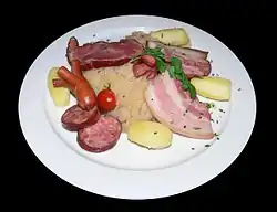 Choucroute garnie alsacienne.