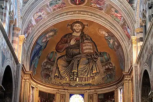 Mosaïque de l'abside du dôme de Pise.