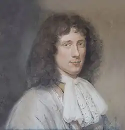 Portrait de Christiaan Huygens, détail, pastel sur papier, Voorburg, Huygensmuseum Hofwijck, 1686.
