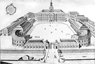Vue du premier Christiansborg, gravure.