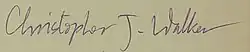 signature de Christopher J. Walker