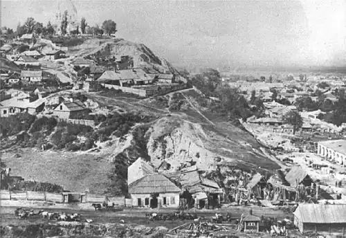 Chtchekavitsa vue depuis le marché Jytni Rynok, XIXe&nbsp;siècle.