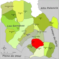 dans la comarque de Los Serranos.