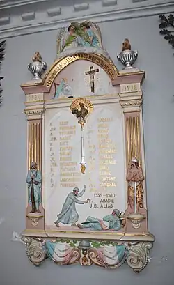 Plaque hommage 14-18.