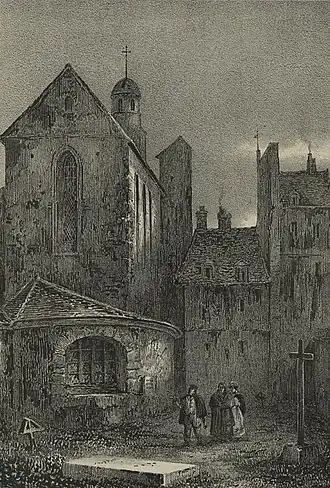 L'ancien cimetière Saint-Joseph en 1839.