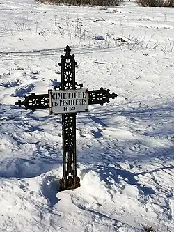 Croix indiquant l'emplacement du cimetière des pestiférés