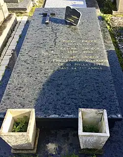 La tombe de Roger Snoeck.