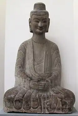 Bouddha en position de méditation, période des Wei du Nord.