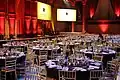 Salle de bal de Wall Street préparée pour la 74e cérémonie des Peabody Awards, en 2015.