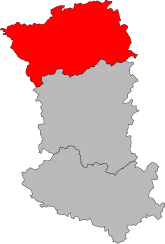 Carte de la troisième circonscription des Deux-Sèvres de 1958 à 1986