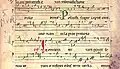 Manuscrit de musique grégorienne, XIIe&nbsp;siècle, détail. Neumes de moines cisterciens. MS.207.