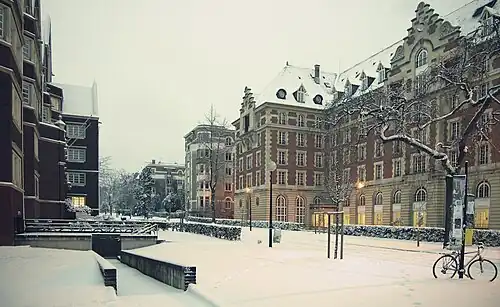 Février 2009, temps de neige sur le parc.