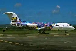 Un Fokker F28-4000 de Citilink dans l'ancienne livrée, en 2003