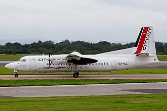 Fokker 50 immatriculé 00-VLL de CityJet.