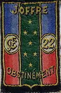 Insigne du CJF 22 (2e&nbsp;modèle).