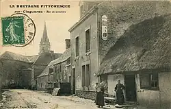 La rue du cimetière au début du XXe siècle (carte postale Armand Waron).