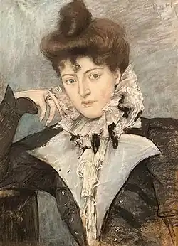 Élégante au jabot,Collection privée.