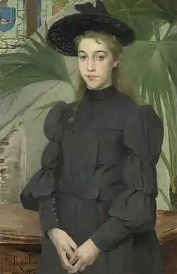 Jeune fille au chapeau noir, 1896,,Collection privée.