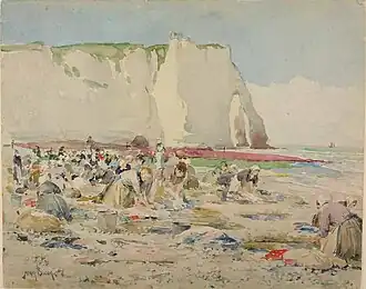 Clam Gatherers at Étretat (vers 1890), Madison, Chazen Museum of Art.