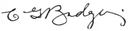 signature de Clarence G. Badger