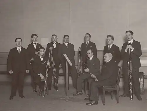 photographie de la classe de basson de Letellier en 1930
