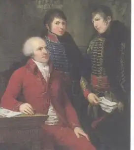 Claude-Louis Petiet (1749-1806) et ses deux fils, à savoir : Pierre François Charles Alexandre Petiet (1782-1835) et Auguste-Louis Petiet (1784-1858)