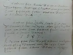 Possible acte de baptême conservé à la bibliothèque de la ville d'Ornans