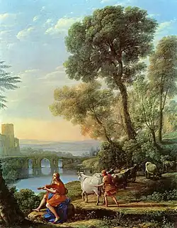 Paysage avec Apollon et Mercure, Claude Lorrain