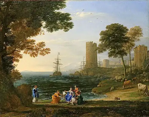 Paysage côtier avec l'enlèvement d'Europe, 1645 ? – J. Paul Getty Museum, Los Angeles.