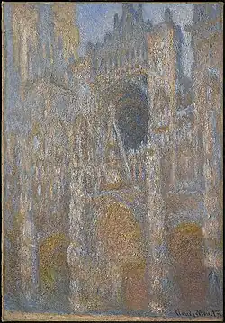 Claude Monet, La Façade de la cathédrale de Rouen au soleil, c. 1892–94, huile sur toile. Acquis en mémoire d'Anne Strang Baxter