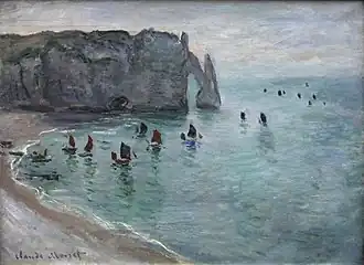 Claude Monet: Étretat, la Porte d’Aval, 1885.