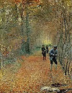 Claude Monet: La Chasse, 1876 (Coll. privée), inscrit au Cat. raisonné Wildenstein, n° 433