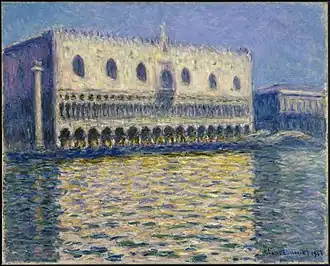 Le palais des Doges, Claude Monet, 1908.