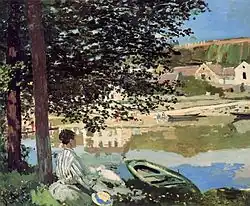 La Seine à Bennecourt 1868 81&nbsp;×&nbsp;101&nbsp;cm par Claude Monet, Art Institute of Chicago.