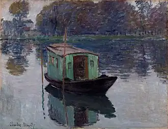 Le Bateau-atelier, 1874, musée Kröller-Müller.