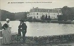 Le château aujourd'hui disparu de l'abbaye Saint-Maurice (carte postale du début du XXe&nbsp;siècle).