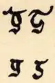 deux ꟑ (à gauche) et deux ᵹ (à droite) dans The Ormulum, with the notes and glossary R.M. White 1878.