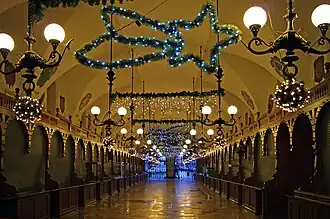 L'intérieur de la halle Sukiennice