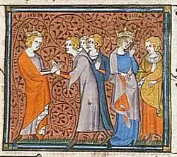 Clovis&nbsp;II et sa mère Nanthilde.