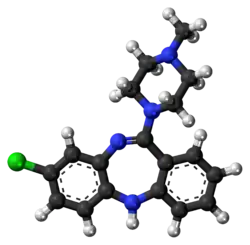 Structure de la Clozapine en 3D