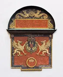 Ses armoiries en tant que roi des Romains, 1536, palais de la Hofburg, Vienne, Autriche.