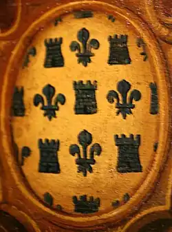 Blason des Simiane, peinture, chapelle des Simiane à Gordes