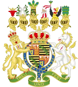 Représentation d'armoiries complètes.