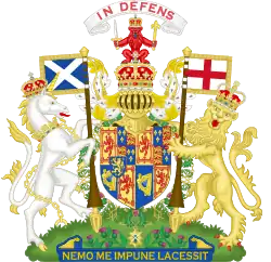 Armoiries de Guillaume et Marie en tant que roi et reine d'Écosse.