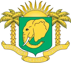 Armoiries de 1964, tête d'éléphant or