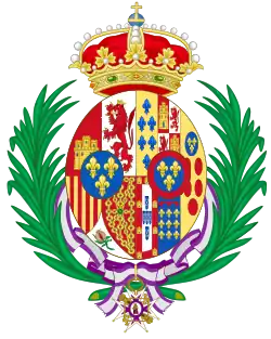 Armoiries en tant que «&nbsp;princesse des Asturies&nbsp;» (1935-1941)[Information&nbsp;douteuse].