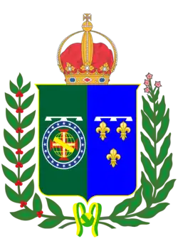 Description de l'image Coat of arms of Prince Gaston, Count of Eu.png.