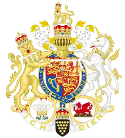 Le lambel est la brisure traditionnelle des fils aînés du vivant de leur père (ici, le prince William de Galles).